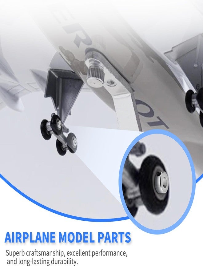 FOCMKEAS 20 Pcs Planed Landing Gear Stopper Set Wheel Collar 2.1 × 6mm/0.08" × 0.24" Plane Wheel Collar Block with Wench for RC Airplane Model Aircraft，Rc Airplane Parts - Image 5